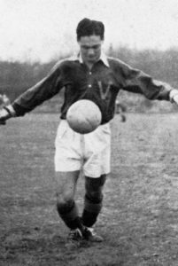 UBC varsity soccer player Fred Sasaki (1942) Photo: UBC A.M.S./University Archives, Totem  (1942) 